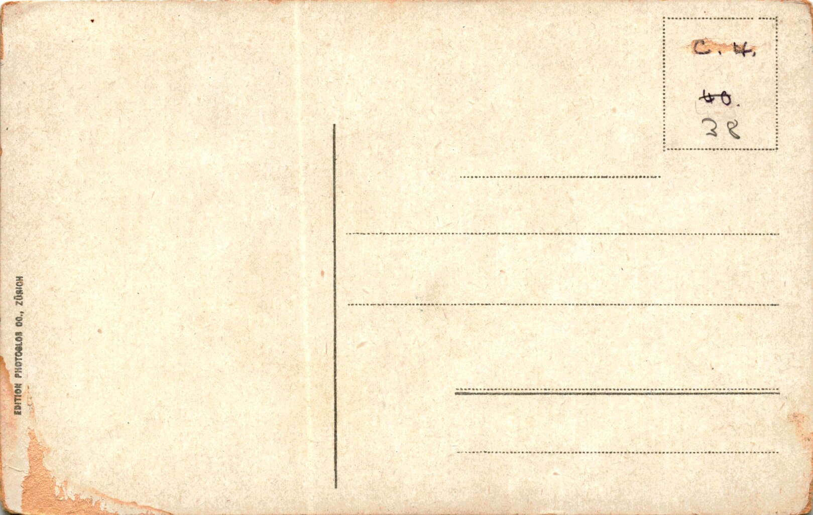 Back of Postcard