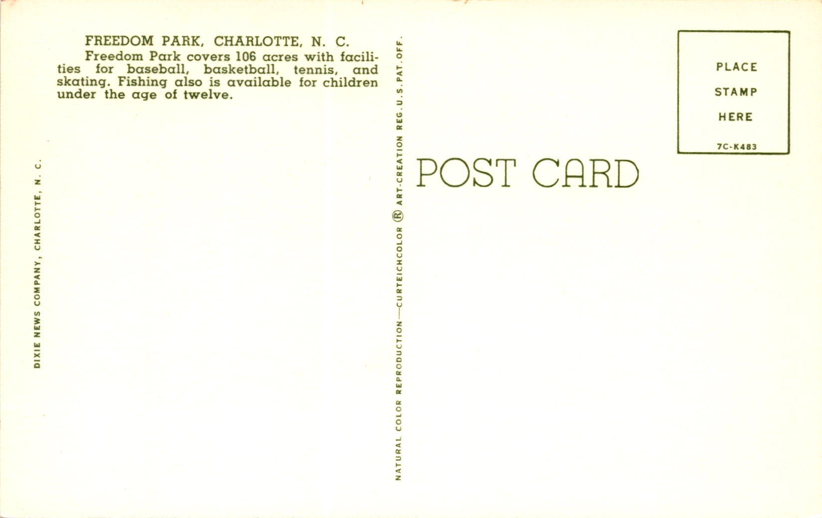 Back of Postcard