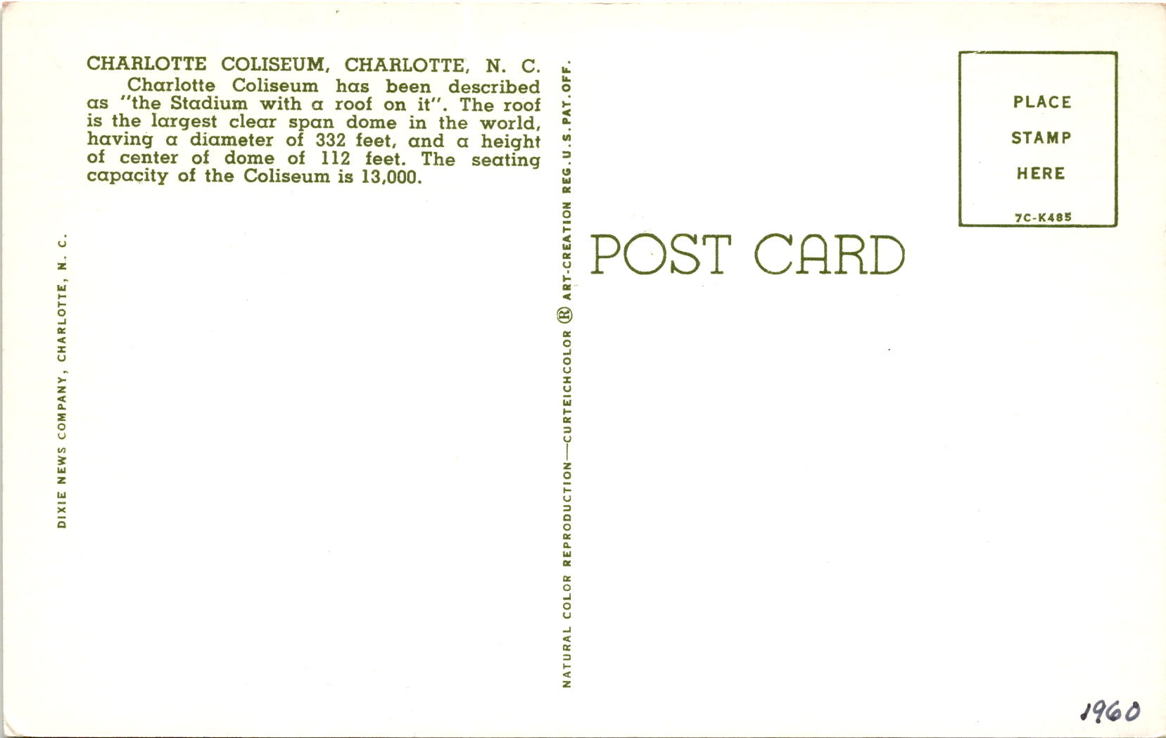 Back of Postcard