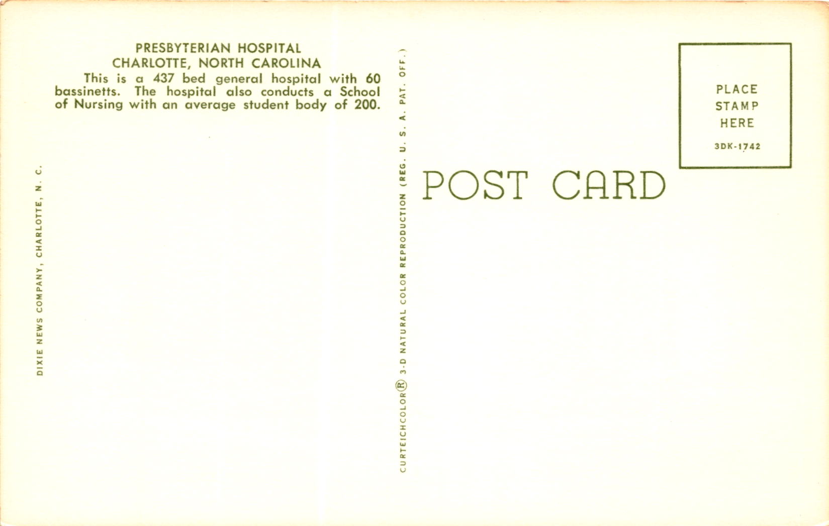 Back of Postcard