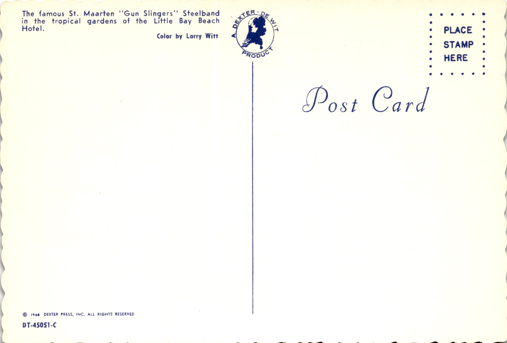Back of Postcard