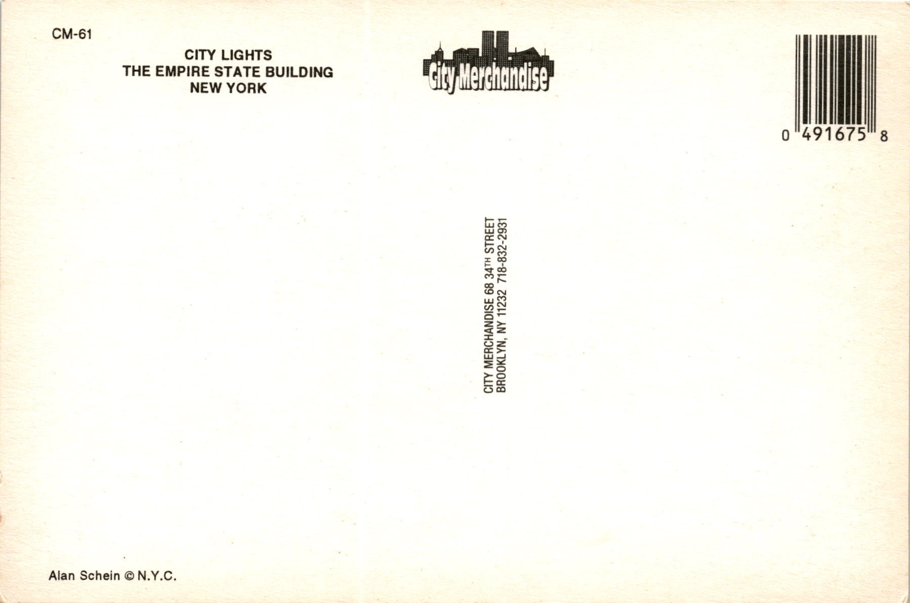 Back of Postcard