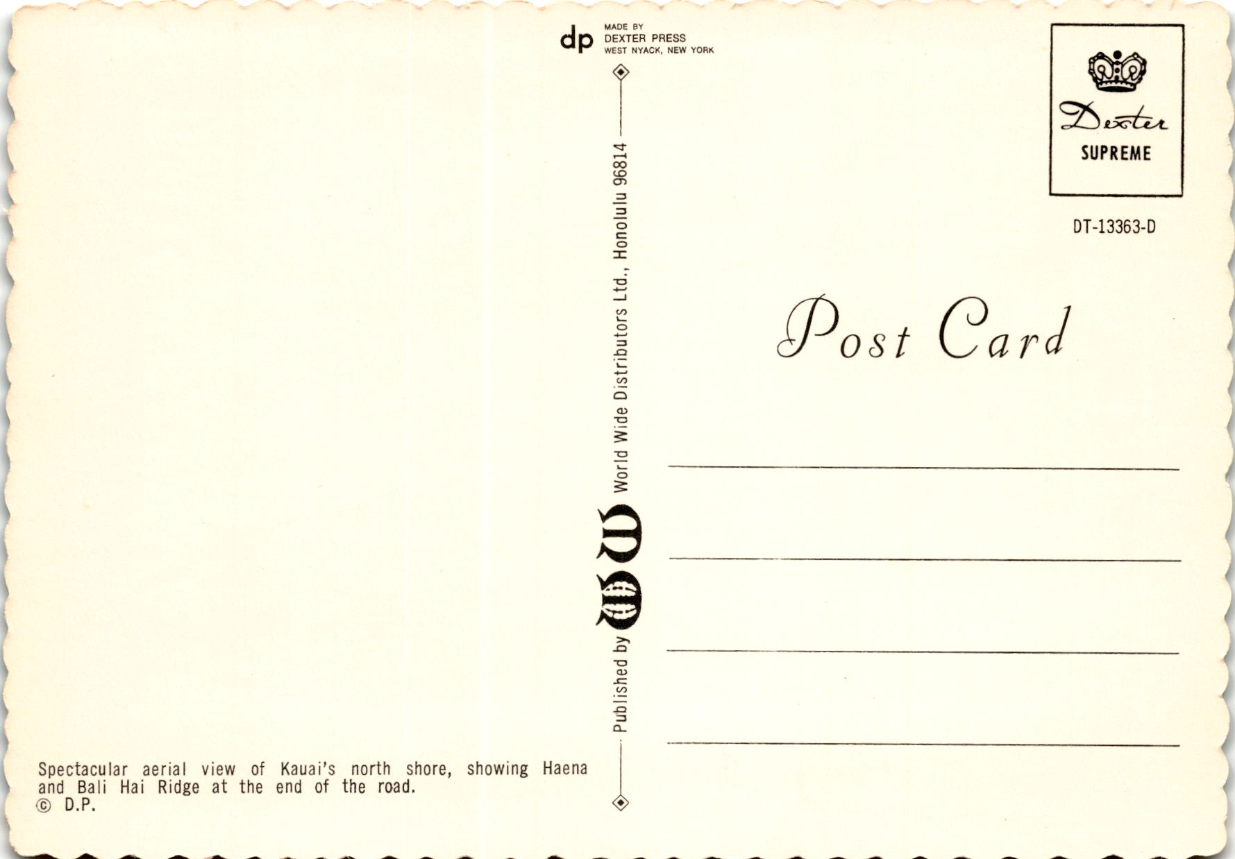 Back of Postcard