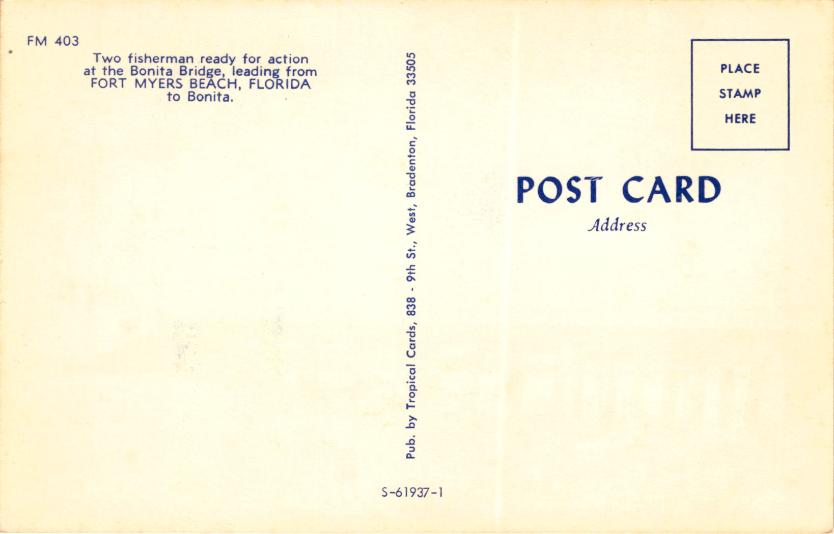 Back of Postcard