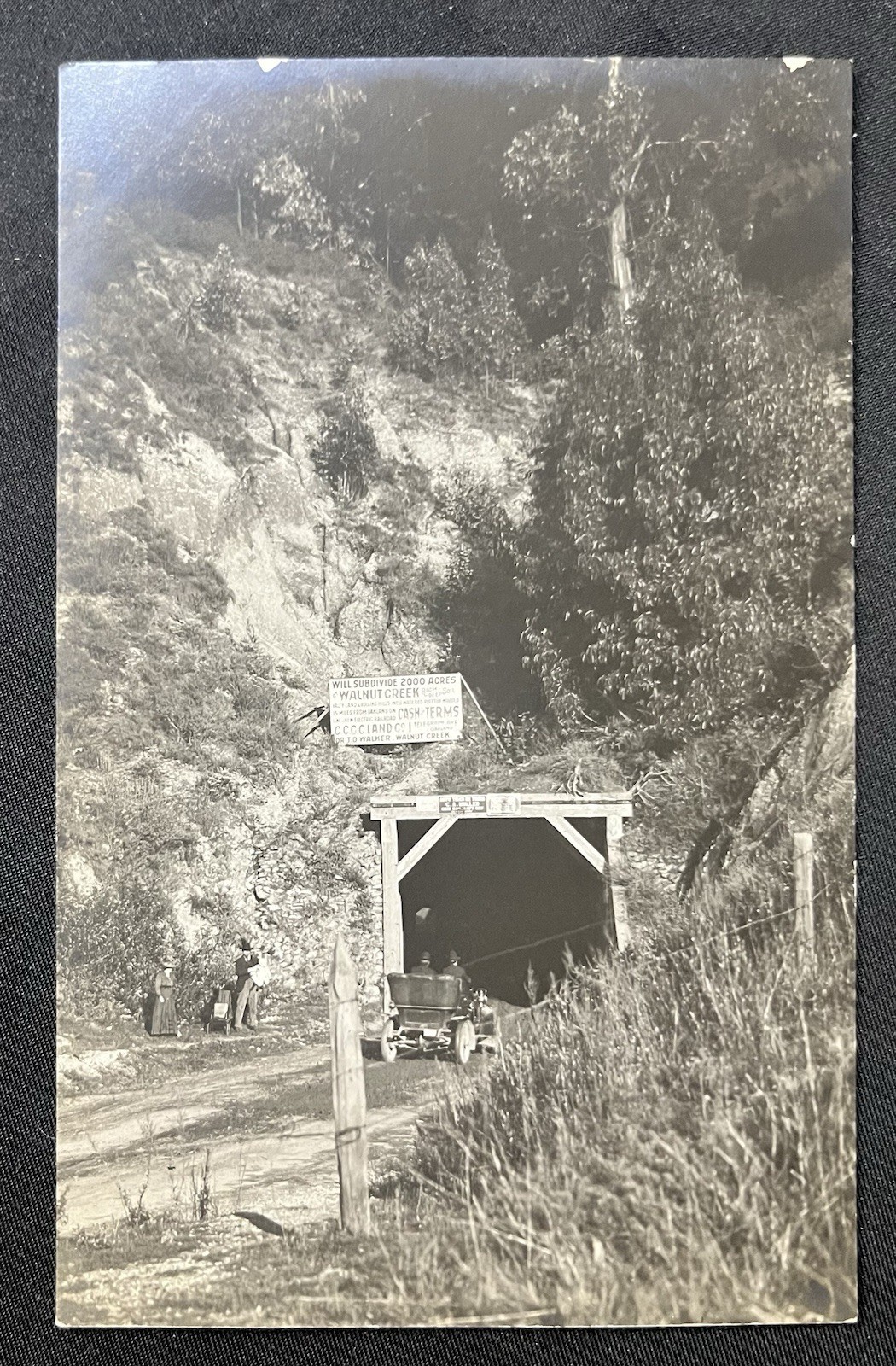 Walnut Creek California Tunnel Real Photo Postcard