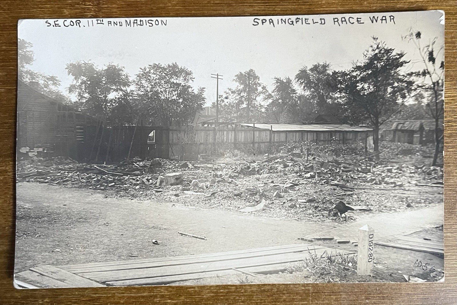 Springfield Illinois 11th And Madison Street Race War Riot Destruction 1908 Real Photo Postcard