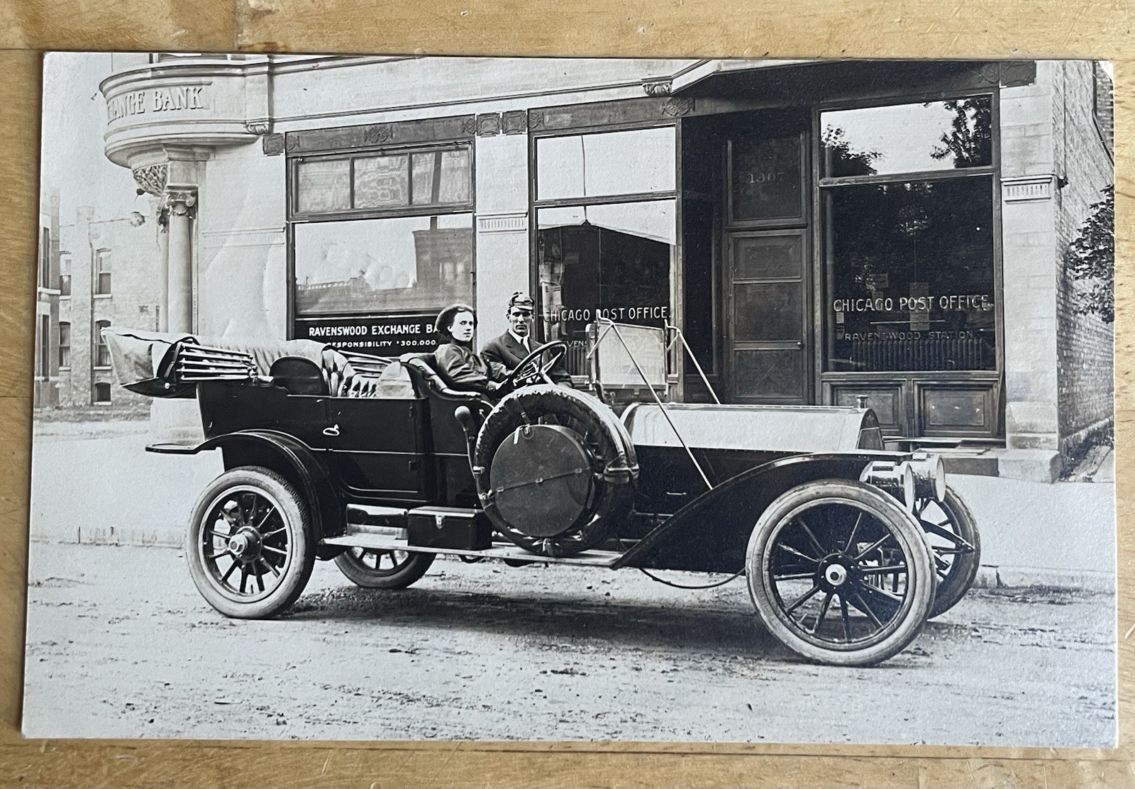 Chicago Illinois Post Office And Ravenswood Exchange Bank Real Photo Postcard By Schreurs Studio