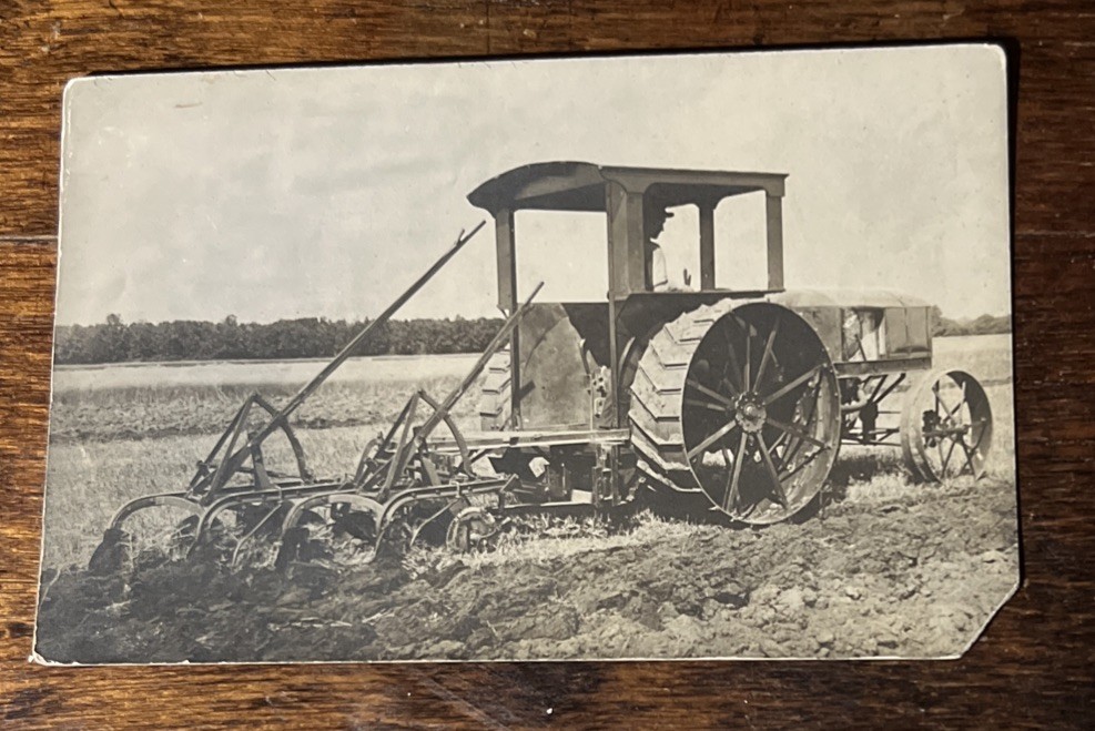 Crookston Minnesota International Harvester Titan 12-25 Tractor Plowing 1915 Real Photo Postcard
