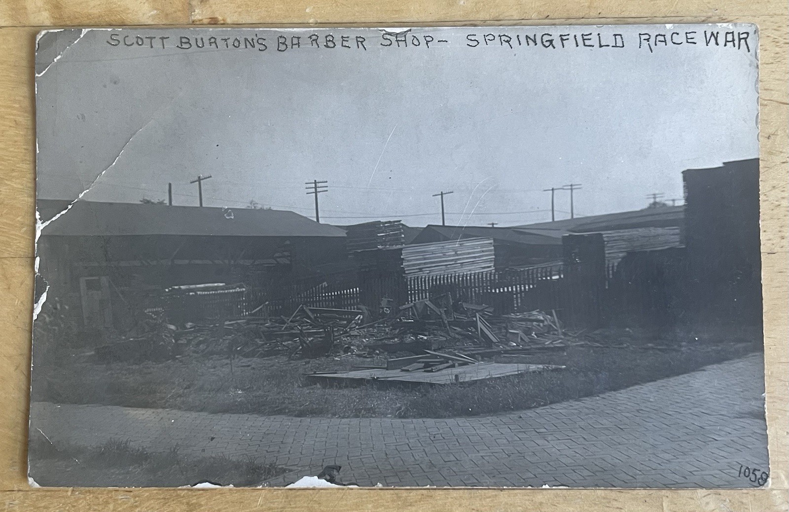 Springfield Illinois Race War Remains Of Scott Burton’s Barber Shop 1908 Real Photo Postcard