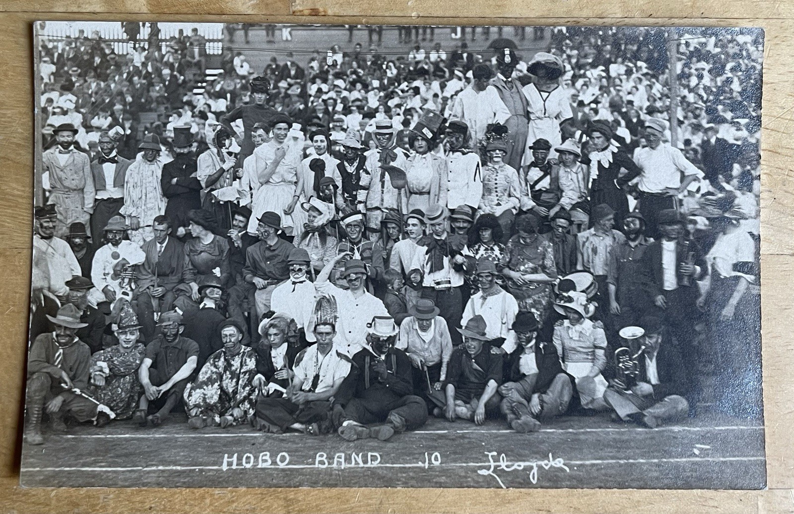 Urbana Illinois University Of Illinois Lloyde Hobo Band 1910 Real Photo Postcard