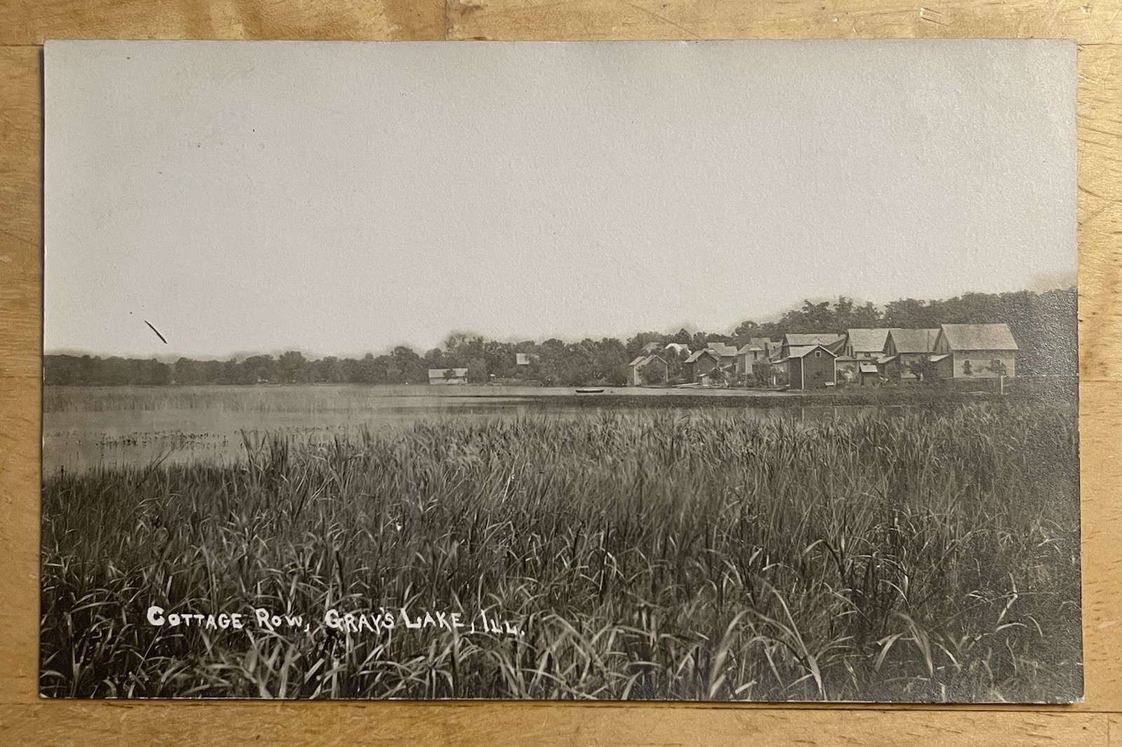 Grayslake Illinois Lake County Panoramic Resort Cottages Real Photo Postcard