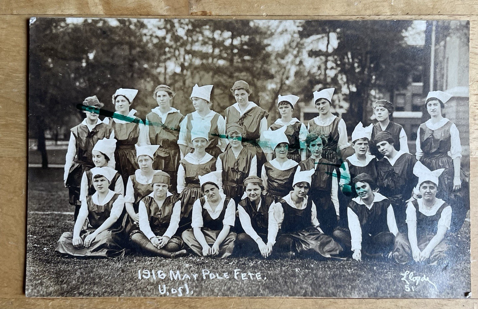 University Of Illinois Urbana Illinois May Pole Fete Lloyde 1916 Real Photo Postcard