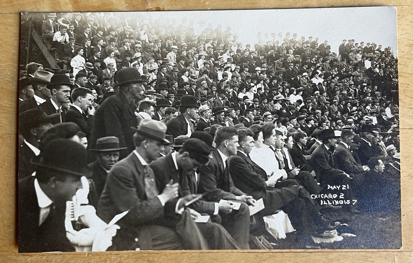 Urbana Illinois University Of Illinois Vs Chicago Baseball Game Real Photo Postcard
