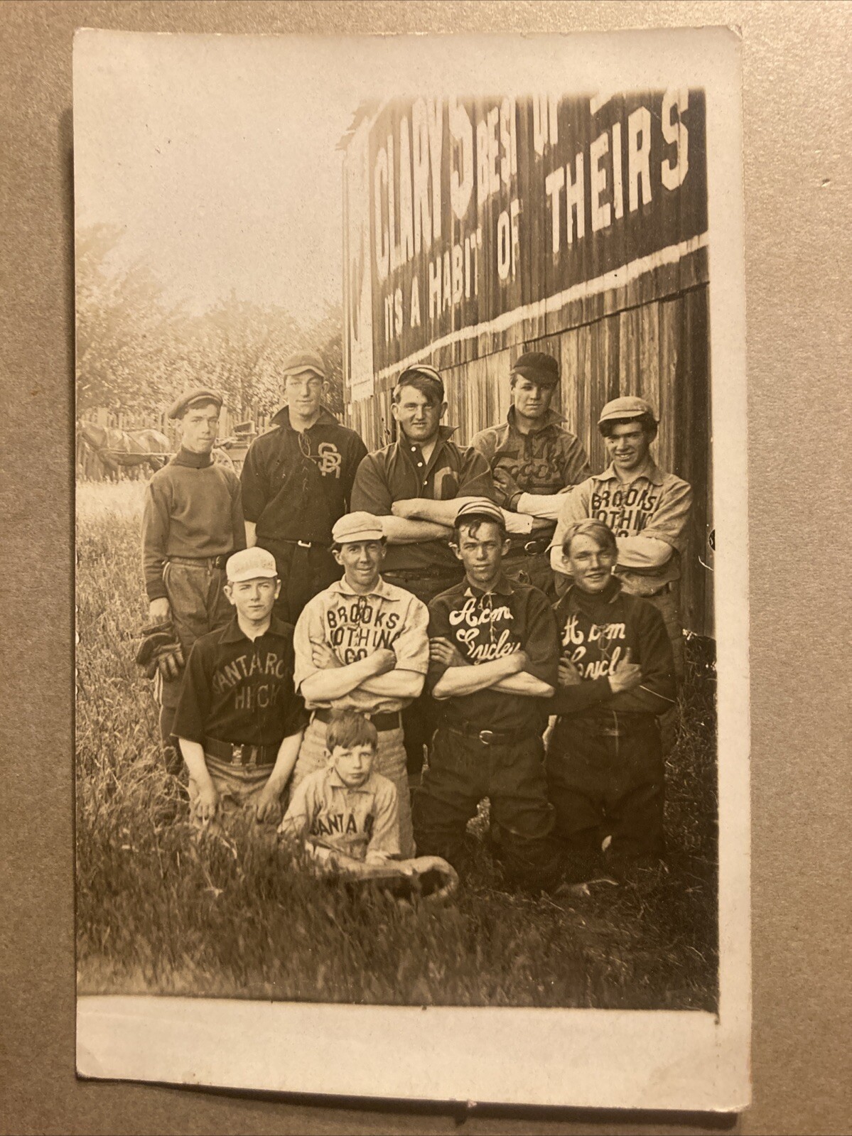 Santa Rosa San Francisco Bay Area Baseball Hicks Real Photo Postcard