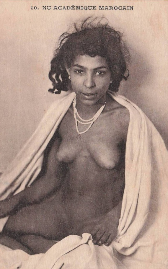 North Africa Nude Arab Girl 1914 Real Photo Postcard