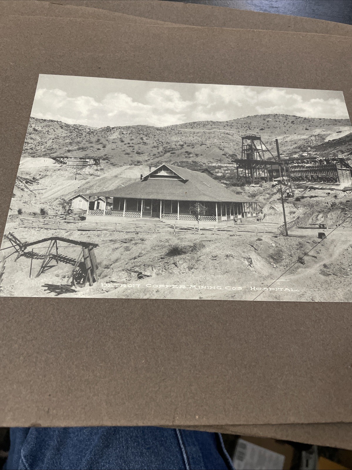 East Clifton Arizona Bird's Eye Risdon Studio Real Photo Postcard