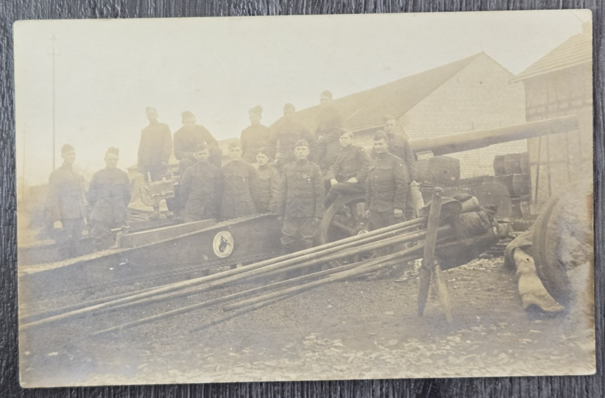 US Army National Guard 148th Field Artillery Division World War 1 B&W Real Photo Postcard