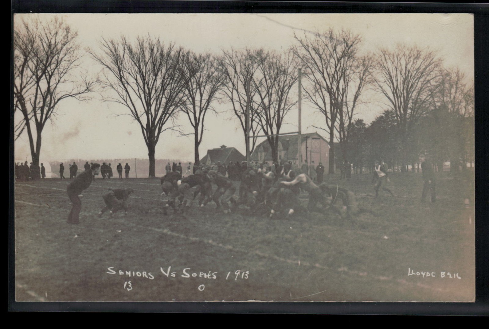 University of Illinois Seniors vs Sophmore Football Game 1913 Real Photo Postcard