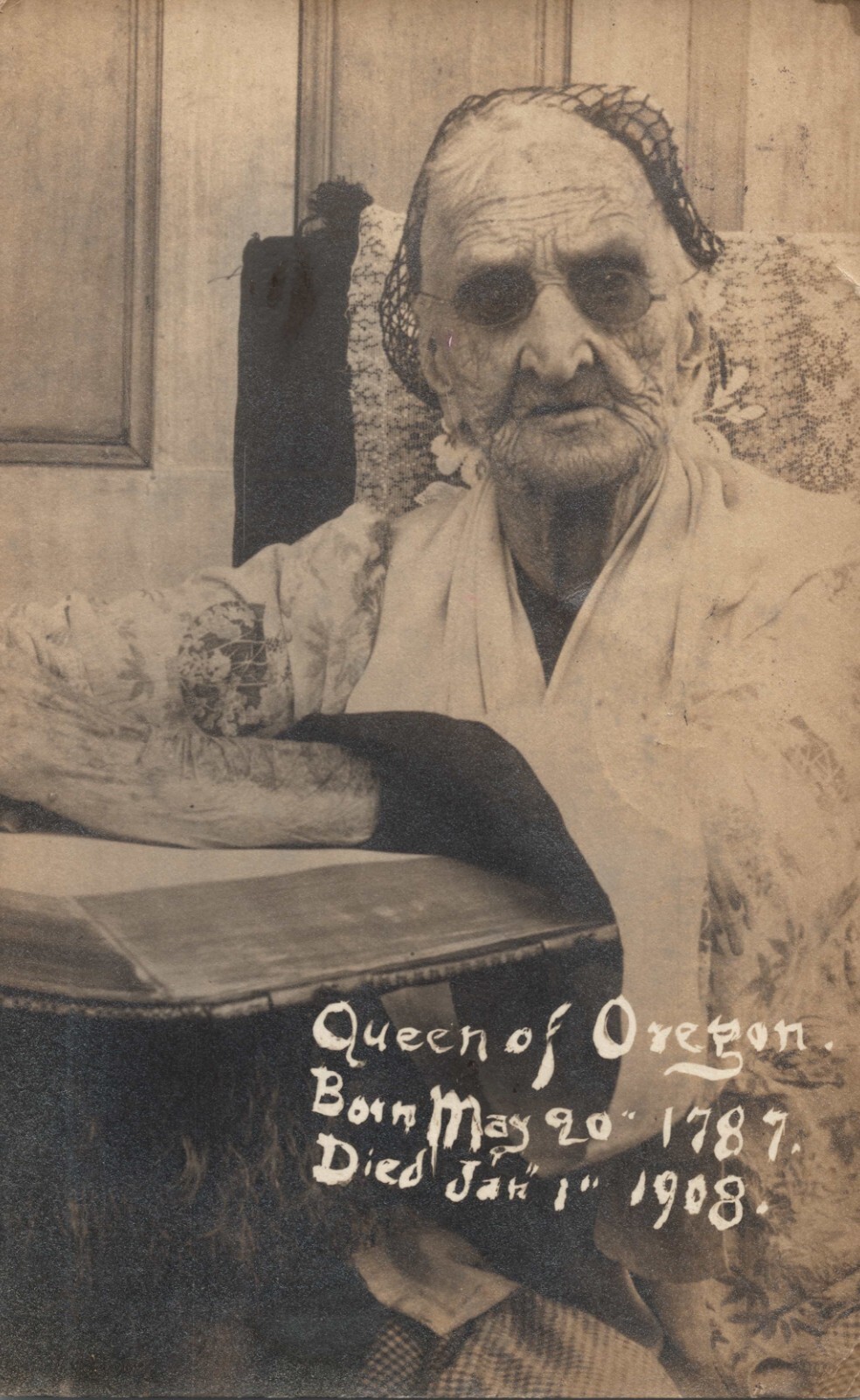 Mary Ramsey Wood Queen of Oregon 1908 Real Photo Postcard