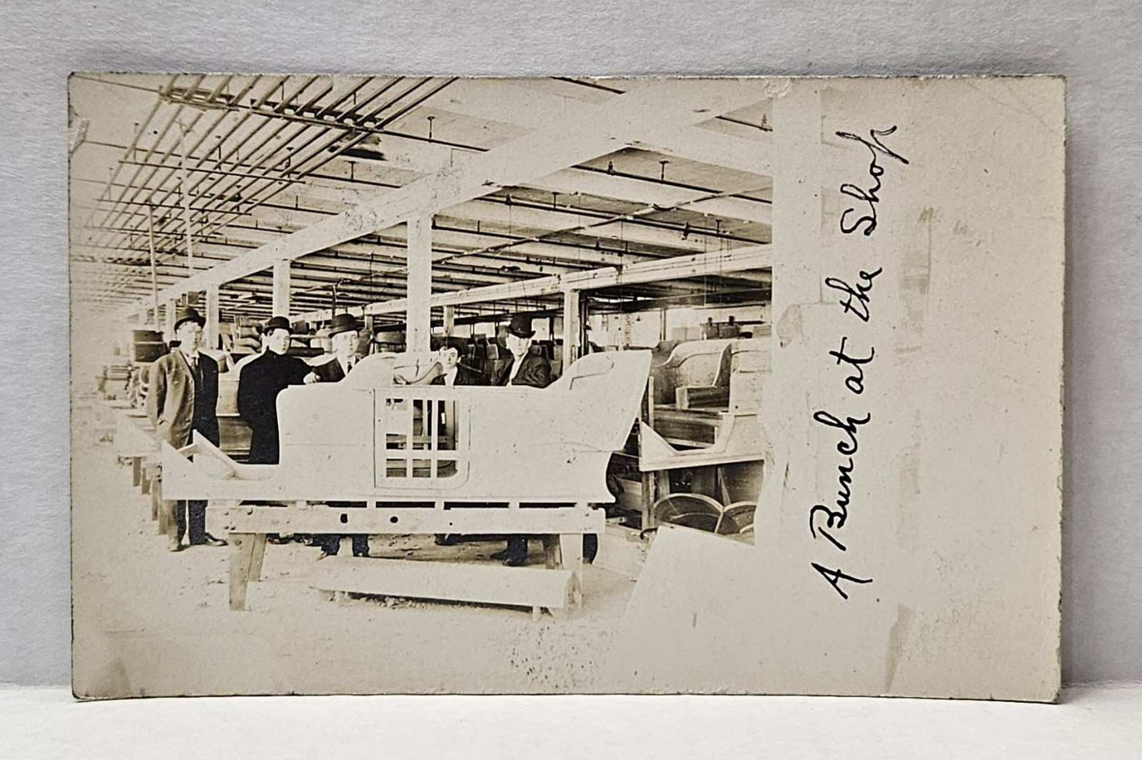 Flint Michigan Factory Workers Real Photo Postcard