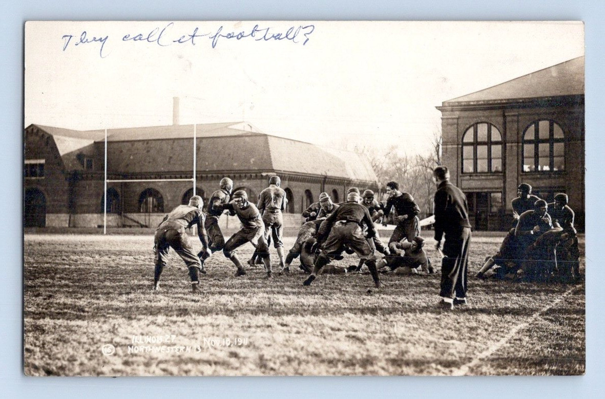 Urbana Illinois University Of Illinois Football Game November 10 Illinois 27 Northwestern 13 1911 Real Photo Postcard