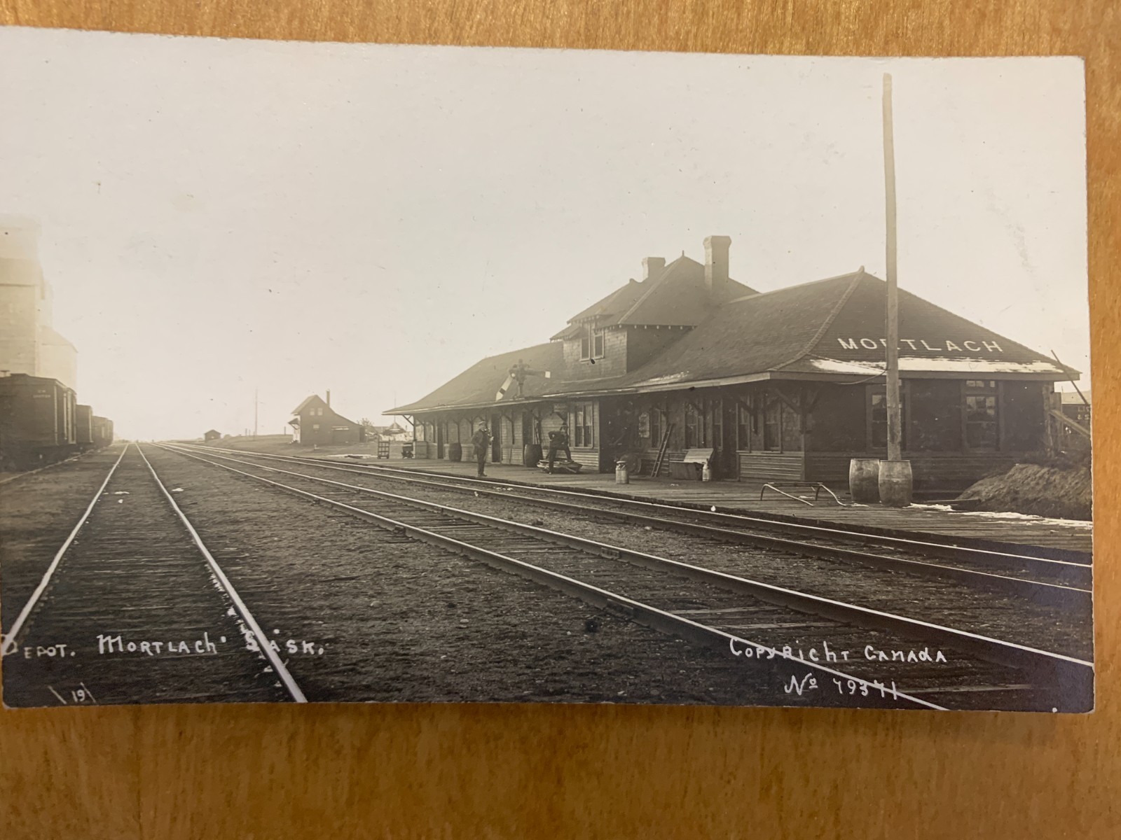 Mortlach Saskatchewan Canada Depot Real Photo Postcard