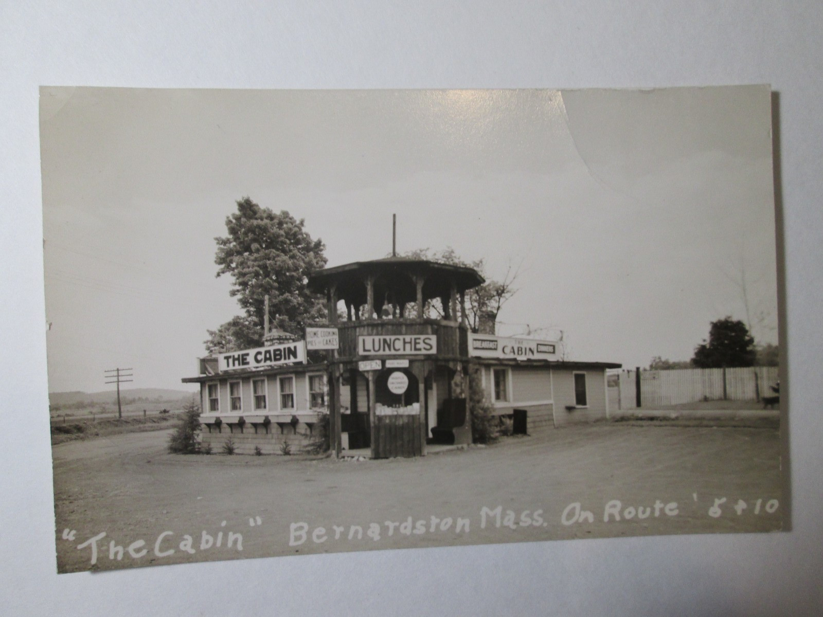 Bernardston Massachusetts The Cabin Restaurant Real Photo Postcard