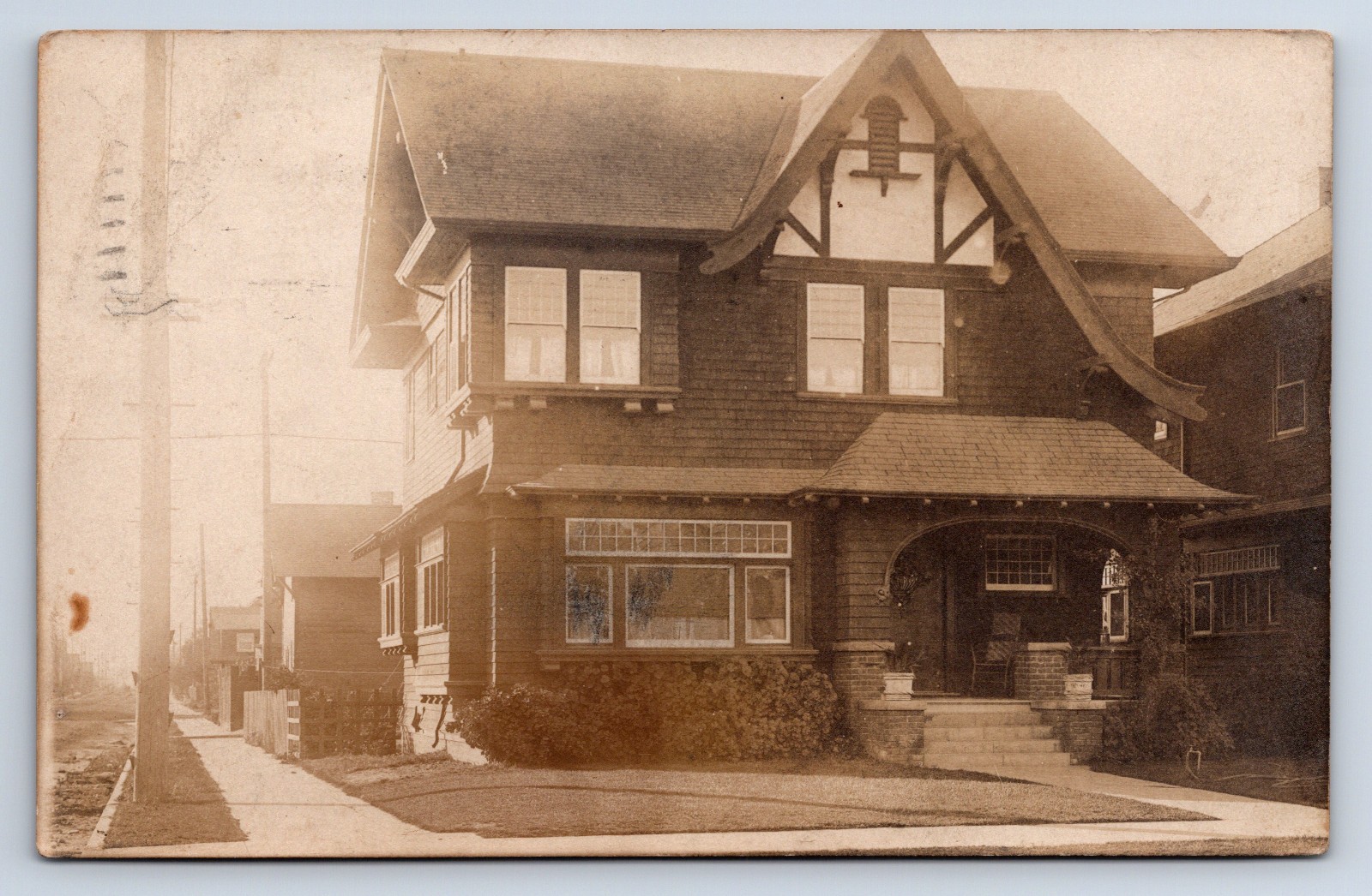 Los Angeles California House 1909 Real Photo Postcard