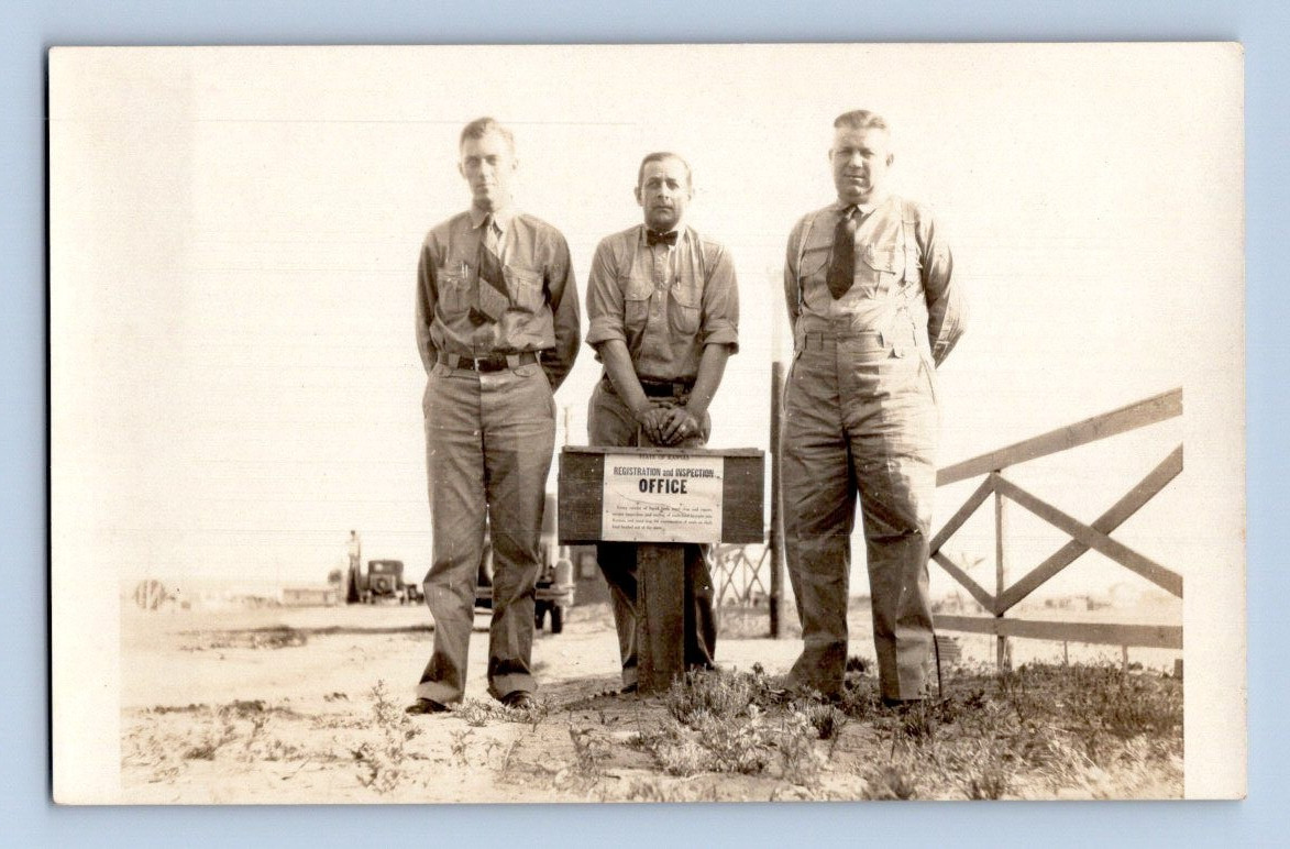 Kansas Oil Inspectors 1930s Real Photo Postcard