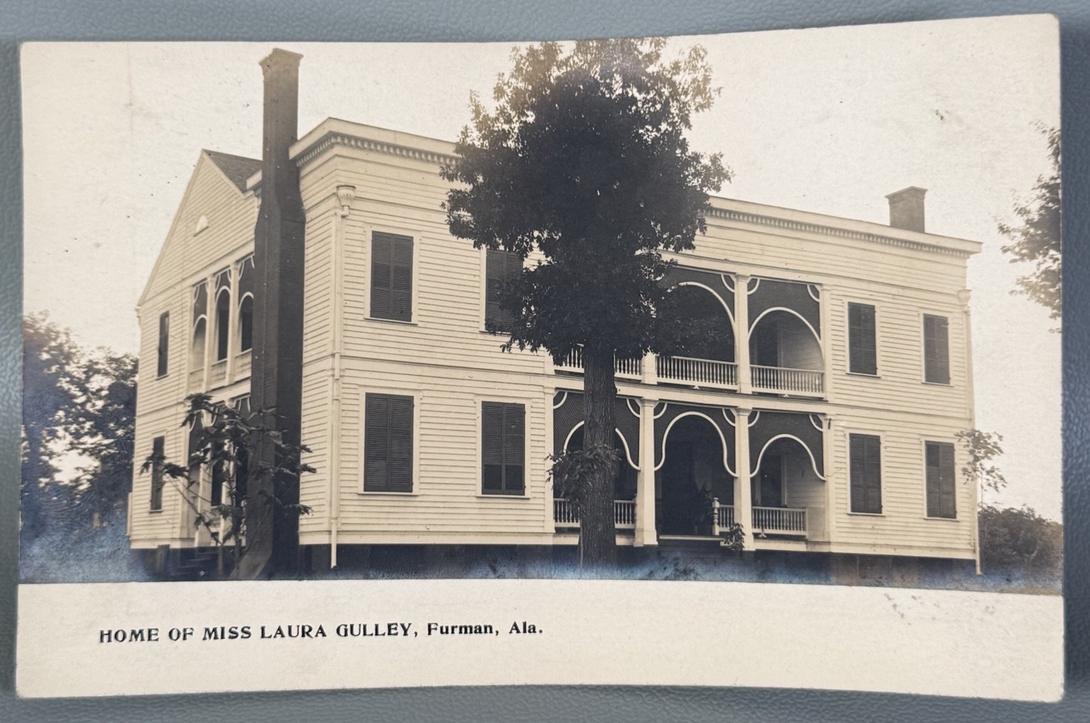 Furman Alabama Wilcox County Antebellum Home of Miss Laura Gulley Wakefield Real Photo Postcard