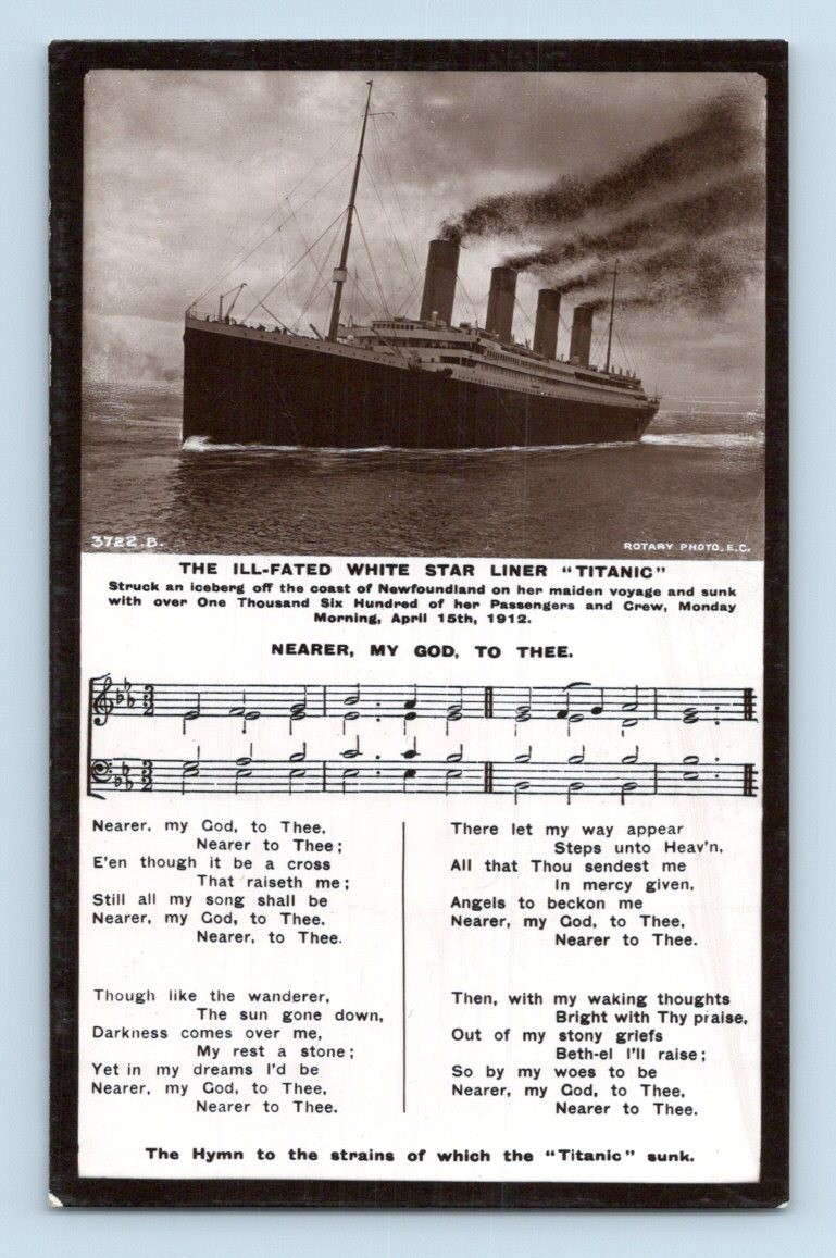 Titanic White Star Liner Variation 1913 Real Photo Postcard