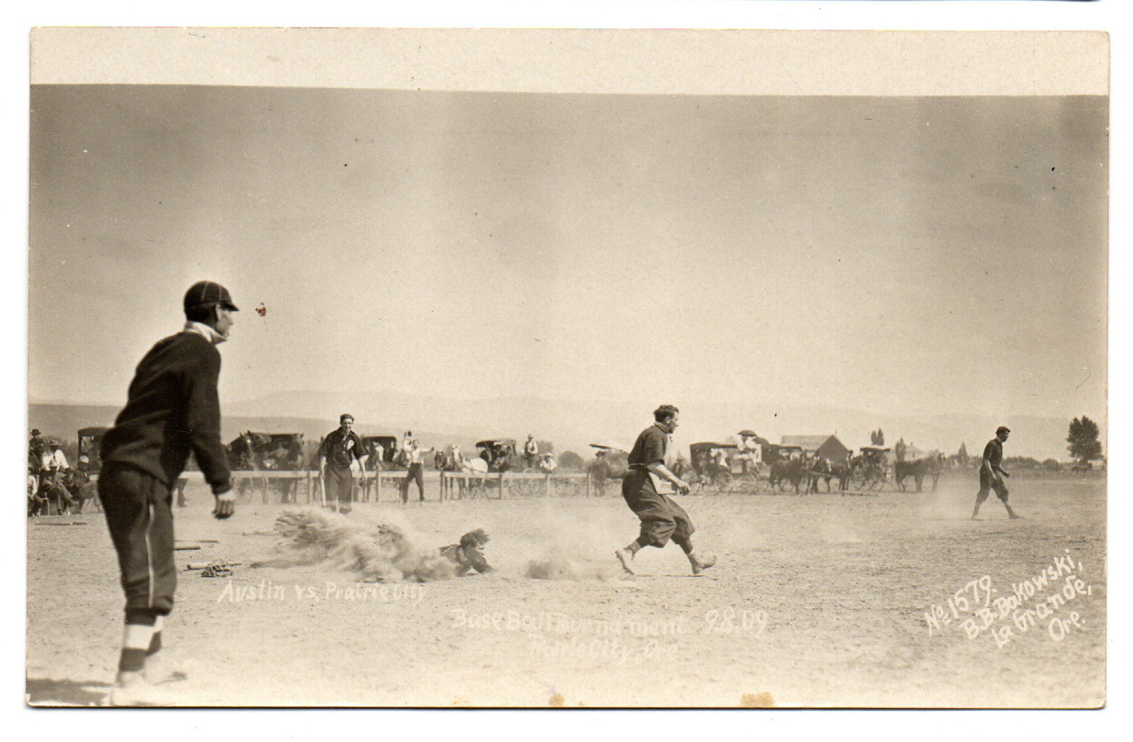 Prairie City Austin Oregon Baseball 1909 Real Photo Postcard