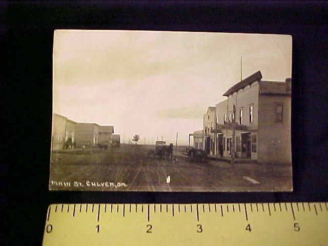 Culver Oregon Main Street Real Photo Postcard