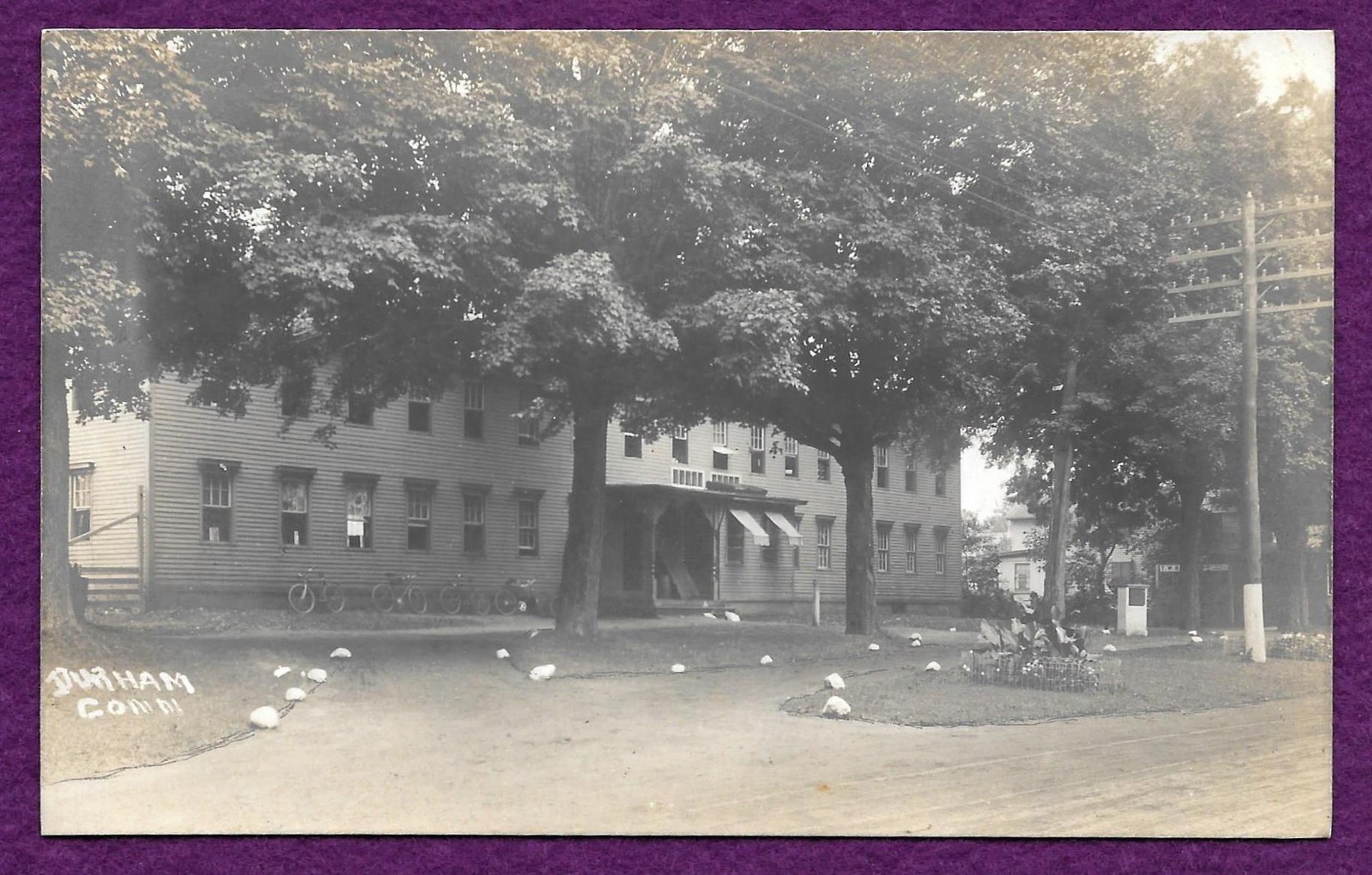 Durham Connecticut Merriam Manufacturing Company Main Street Real Photo Postcard