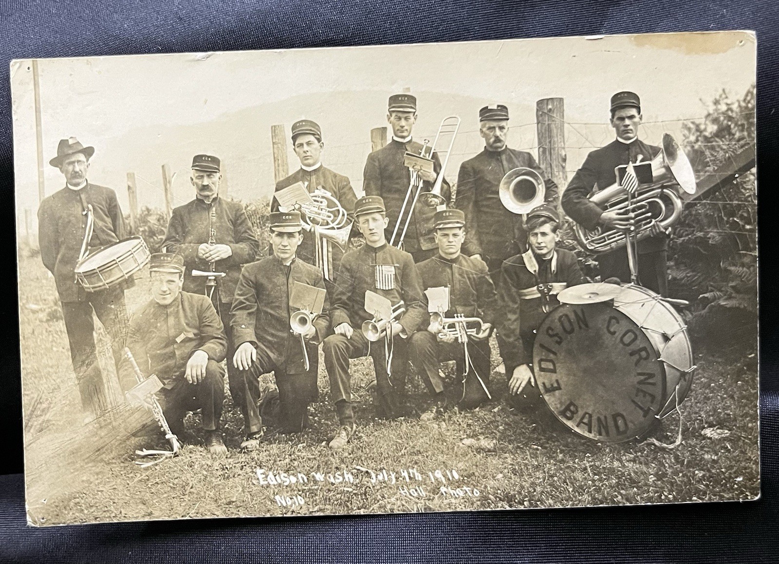 Edison Washington Cornet Band 1910 Real Photo Postcard
