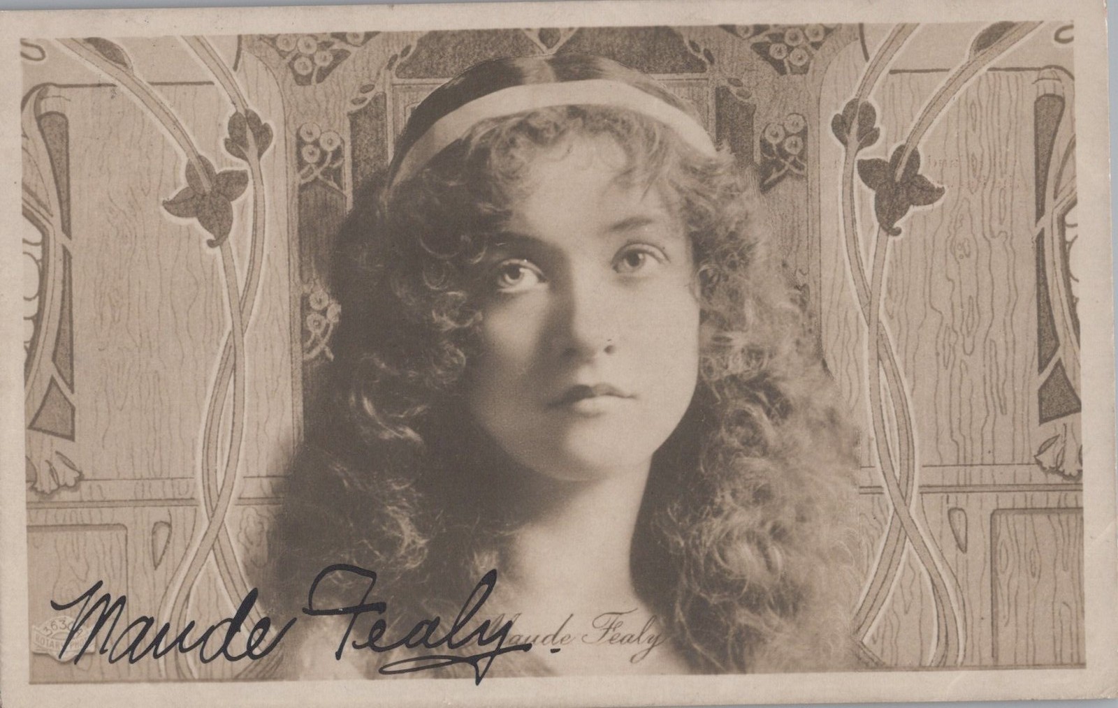 London Maude Fealy Actress Signed Rotary 1900s Real Photo Postcard