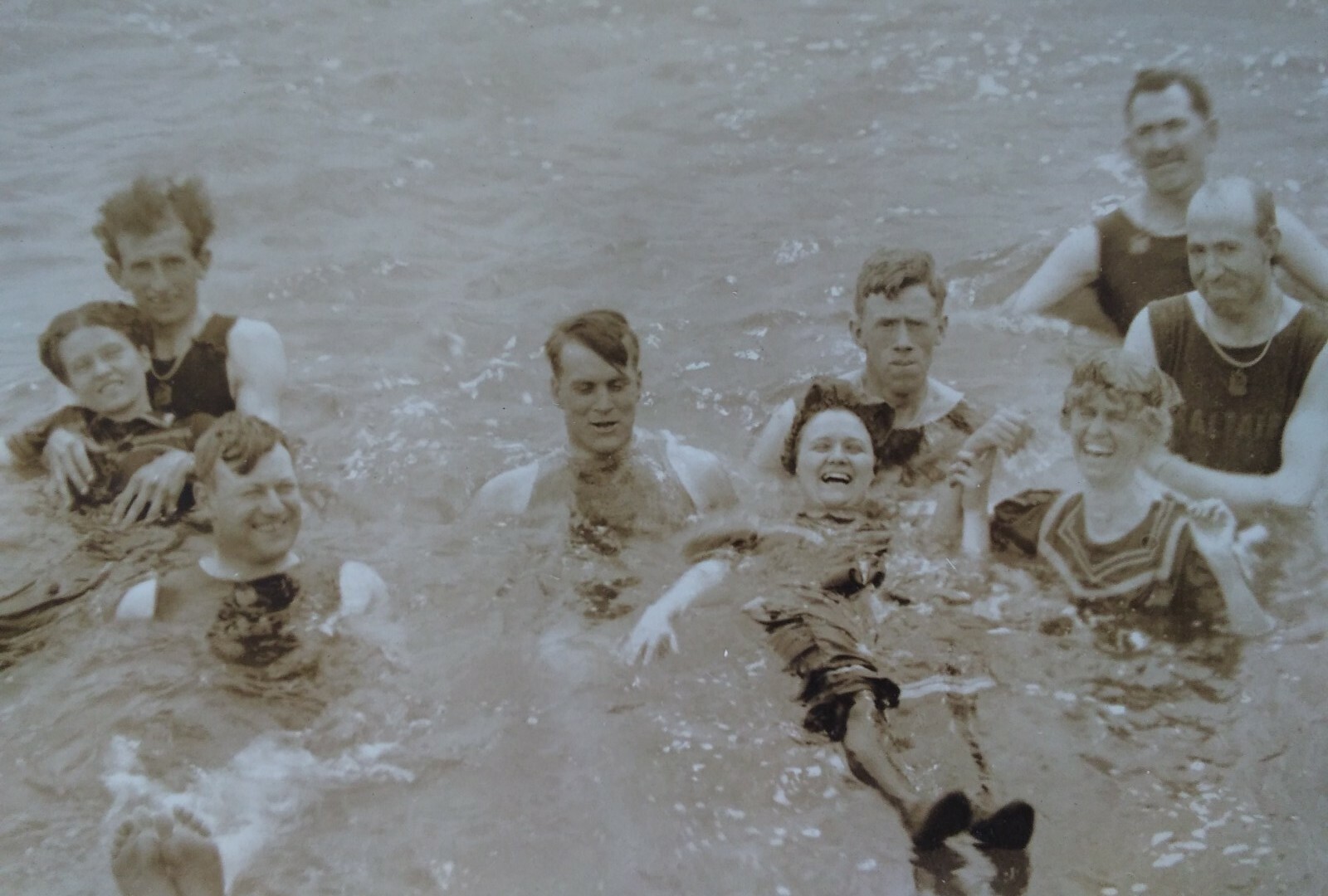 Lake City Utah Saltair Beach Fashion Early 1900s Real Photo Postcard