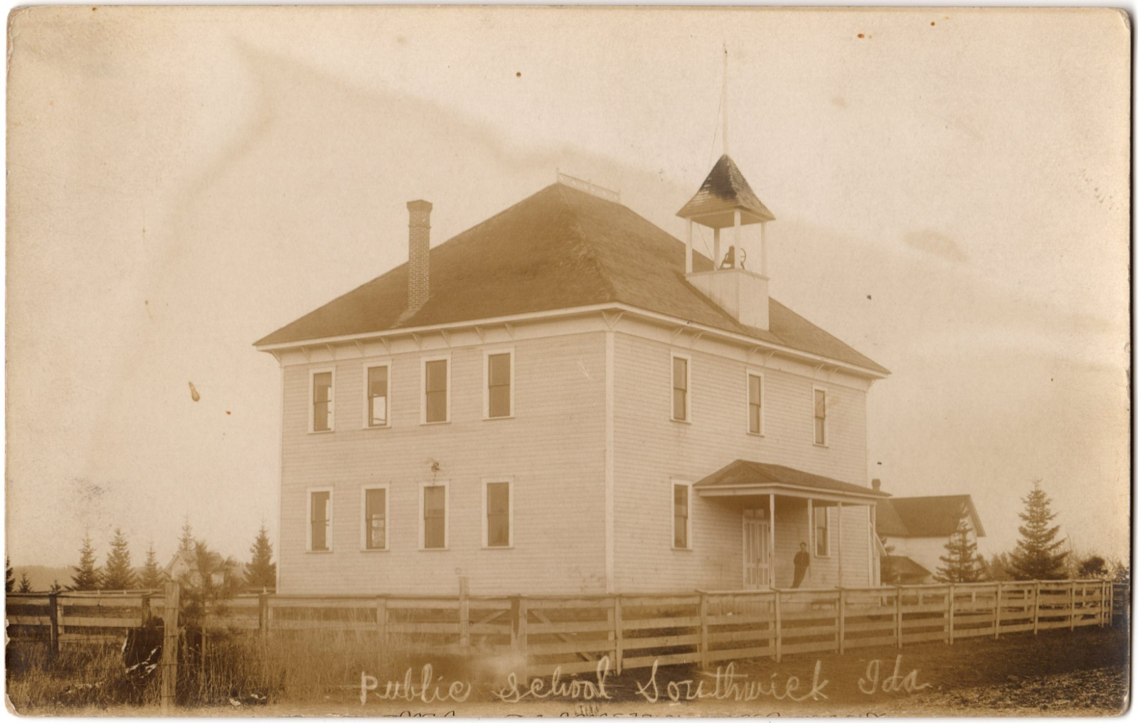 Southwick Nez Perce County Idaho Public School Real Photo Postcard