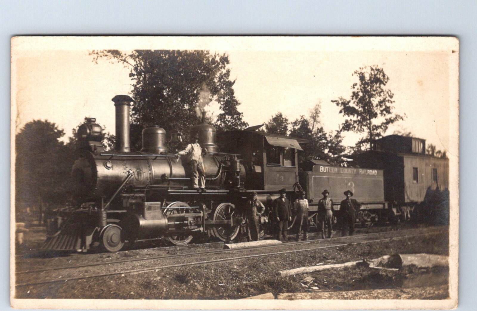 Missouri Butler County Railroad Real Photo Postcard