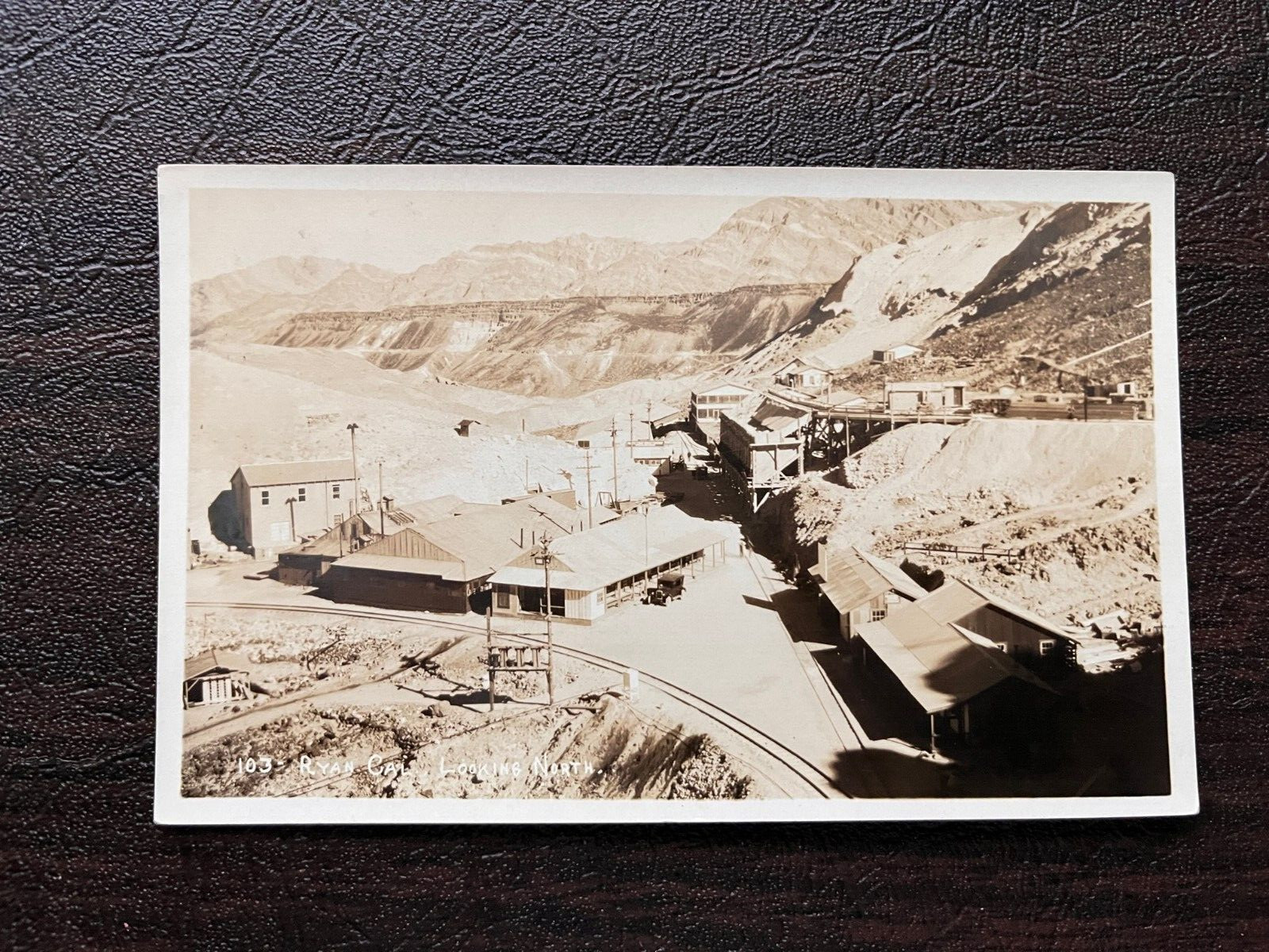Ryan California Inyo County Mining Town Store Railroad Depot Mines 1920s Real Photo Postcard