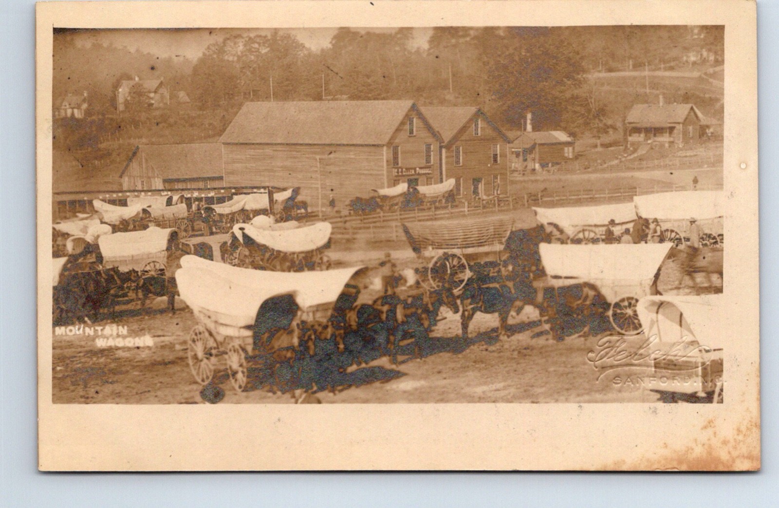North Wilkesboro North Carolina Eller Produce Conostoga Real Photo Postcard