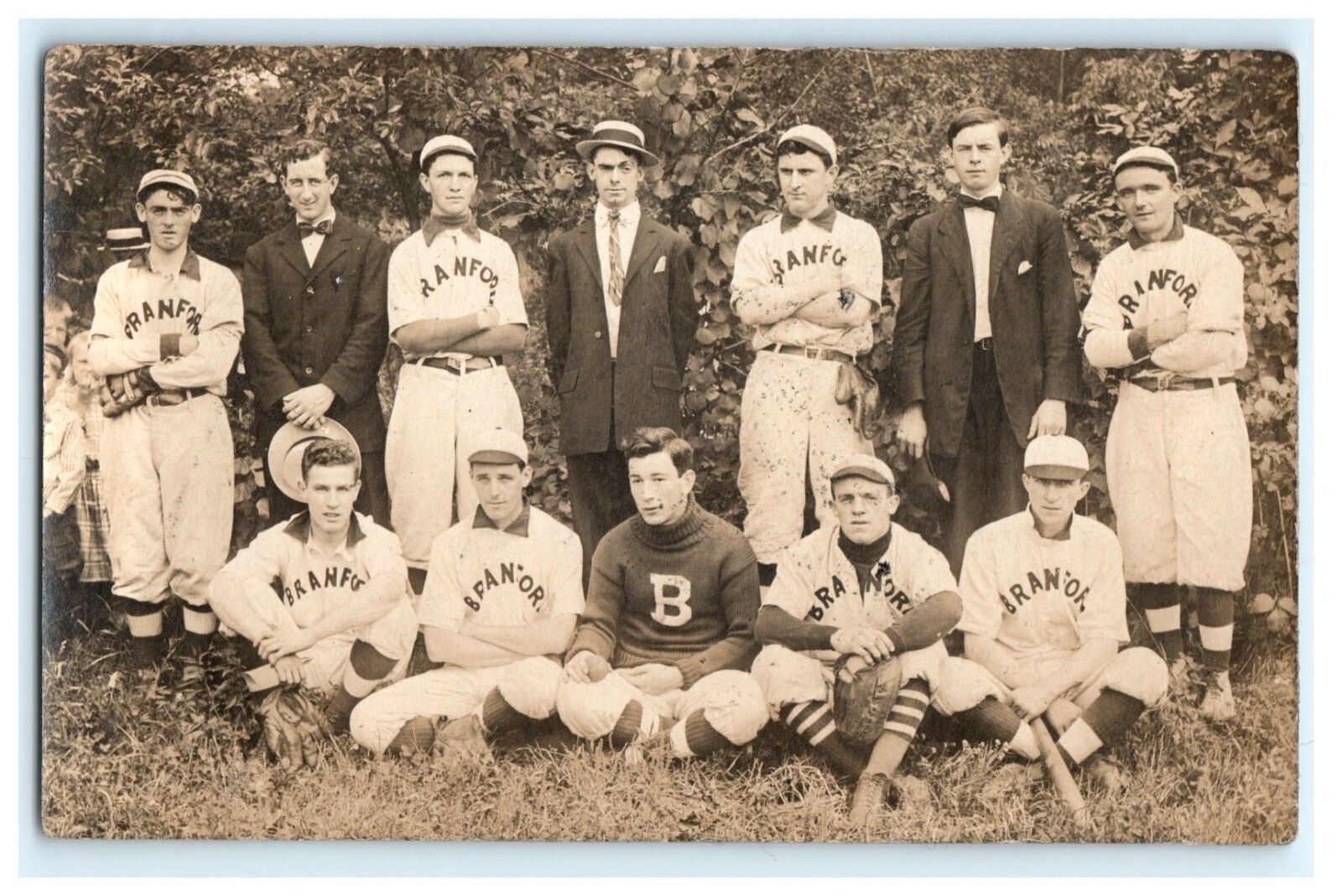 Branford Connecticut Baseball Team Real Photo Postcard