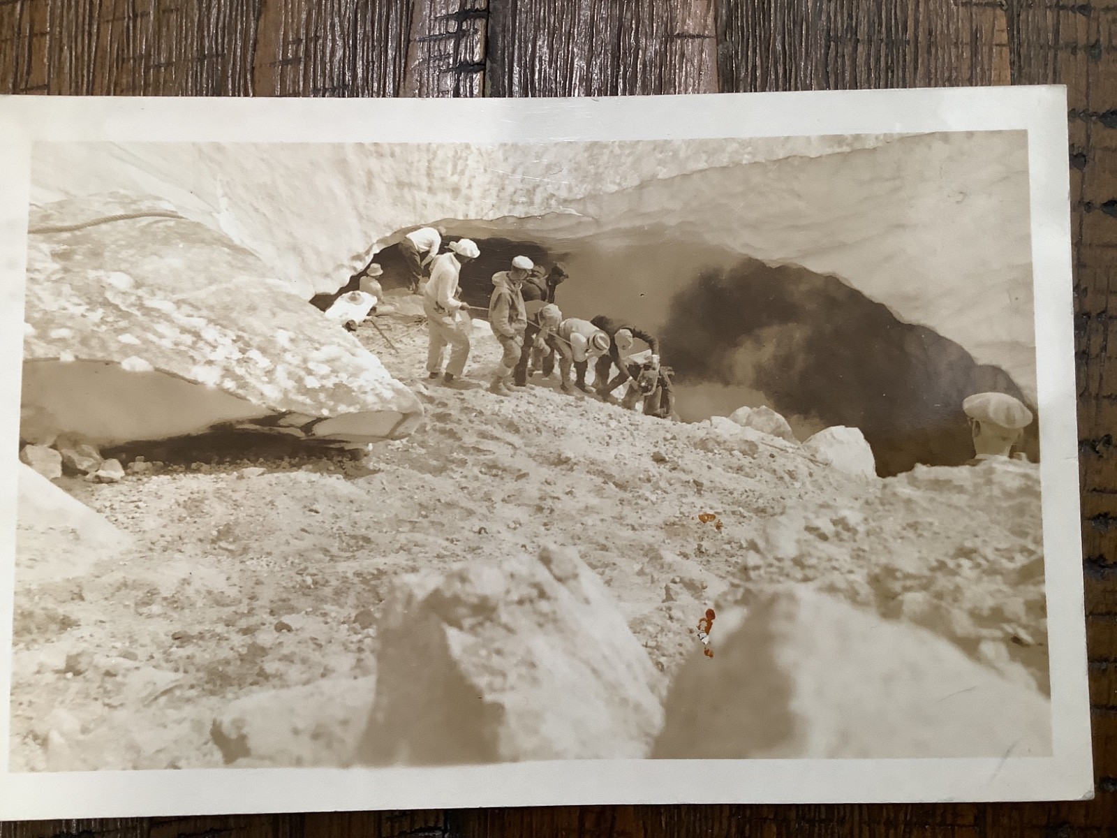 Mt. Hood Oregon Climbing Party Tragedy at Crater Rock 1934 Real Photo Postcard