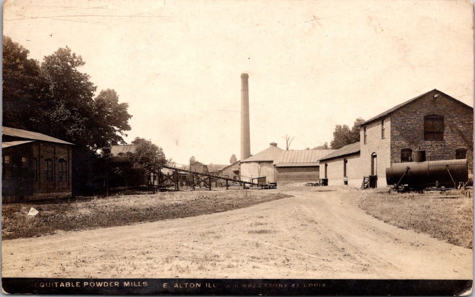 East Alton Illinois Equitable Powder Mills Bregstone Photo Real Photo Postcard