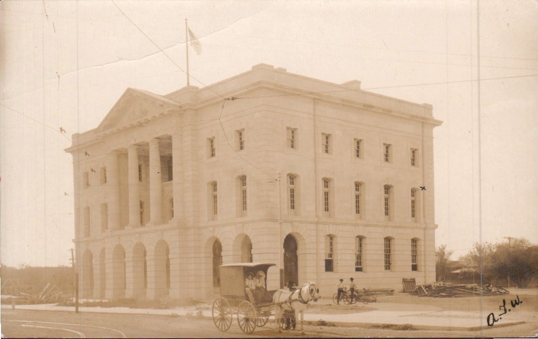 Laredo Texas Federal Building Real Photo Postcard