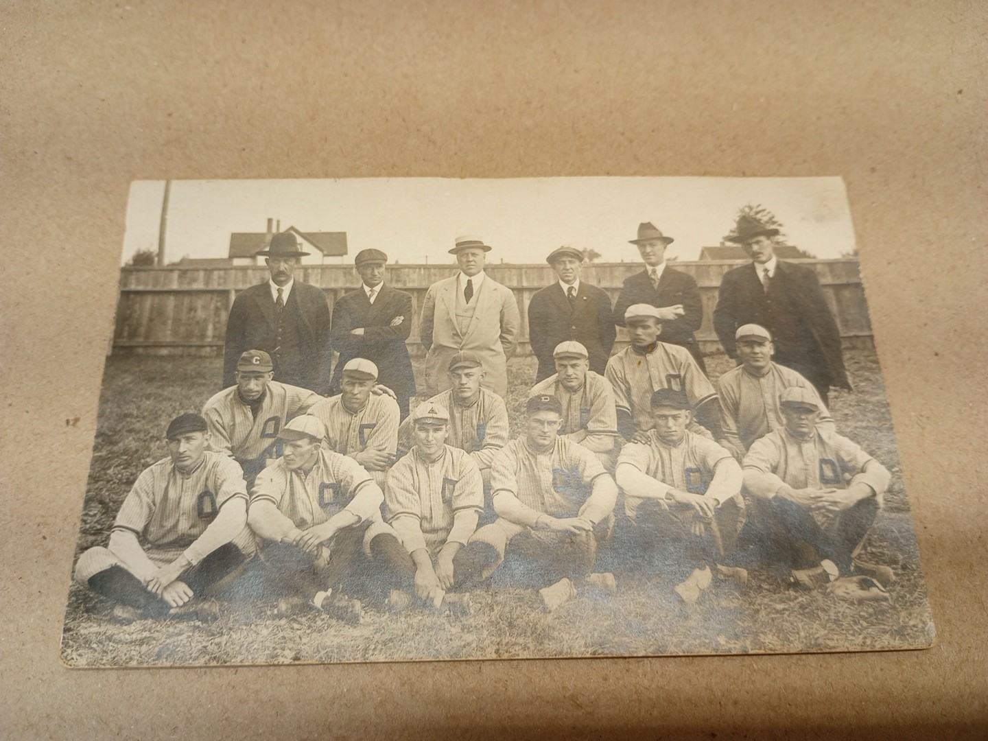 Otsegos Waters Michigan Baseball Team Real Photo Postcard