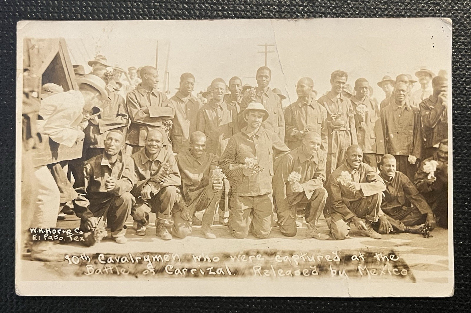 Battle of Carrizal Mexican Revolution Buffalo Soldiers Captured 1916 Real Photo Postcard