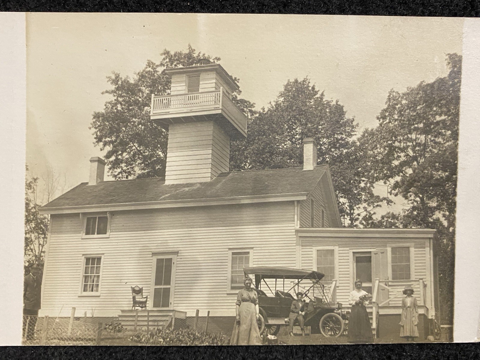 Staten Island New York City New York New Dorp Lighthouse Real Photo Postcard