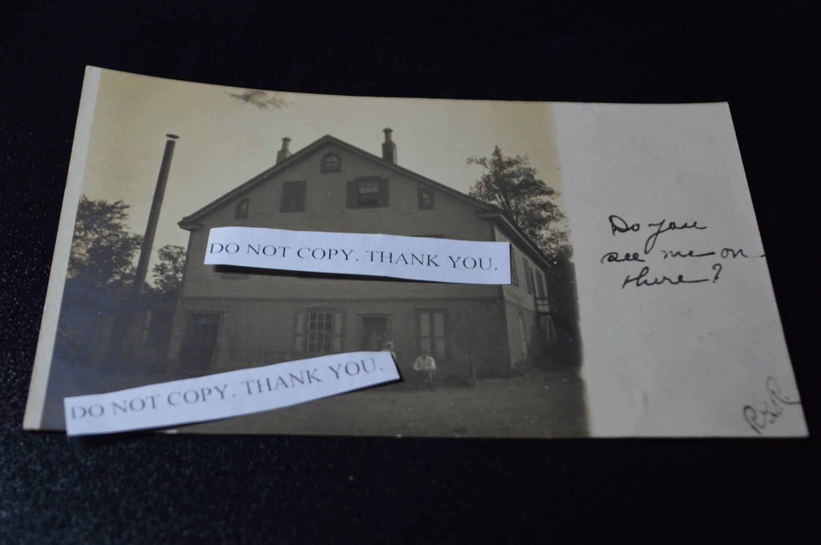 Jamison Pennsylvania Building 1906 Real Photo Postcard To Bridge Valley Bucks County