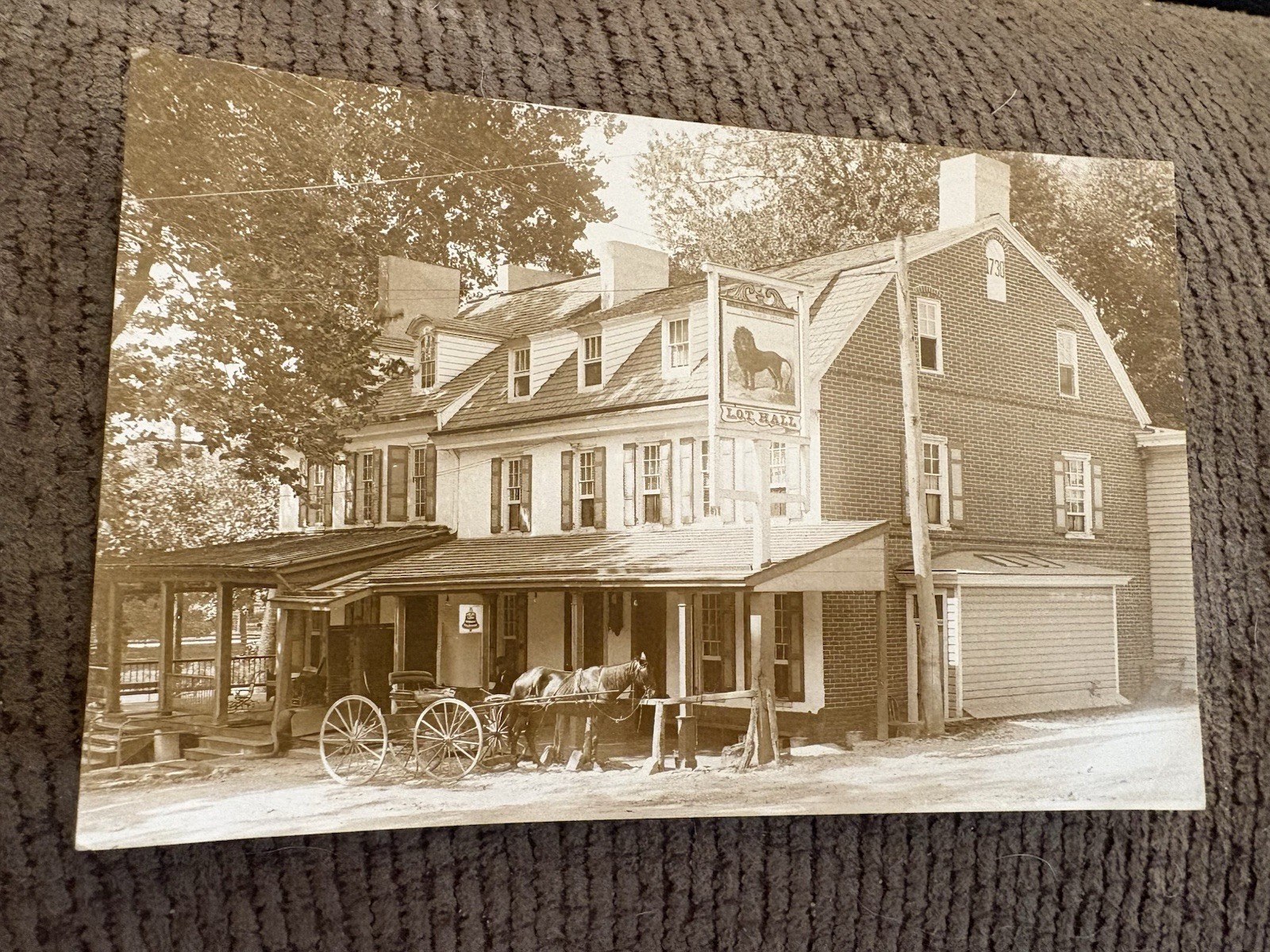 Andalusia Pennsylvania Bucks County Red Lion Inn Real Photo Postcard